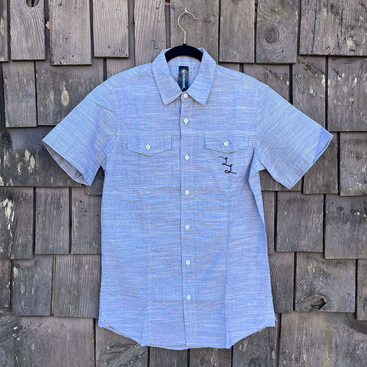 Long Lefts Button Up Shirt - Chambray Grey