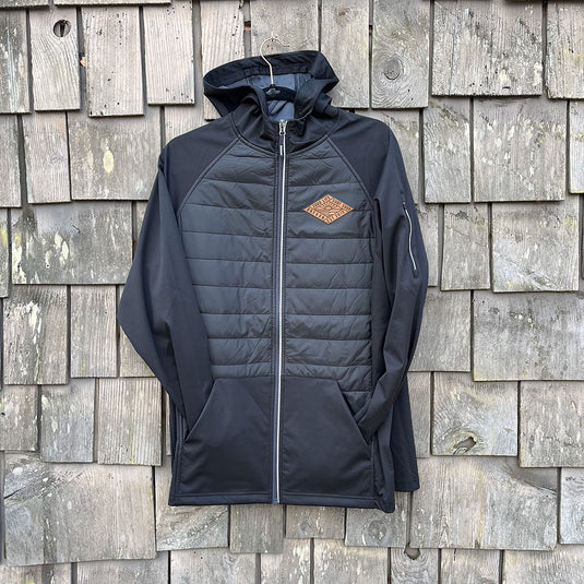Diamond Bomber Hooded Jacket - Black