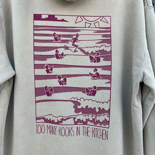 Long Lefts Too Many Kooks Hoodie-Zoomed in on back