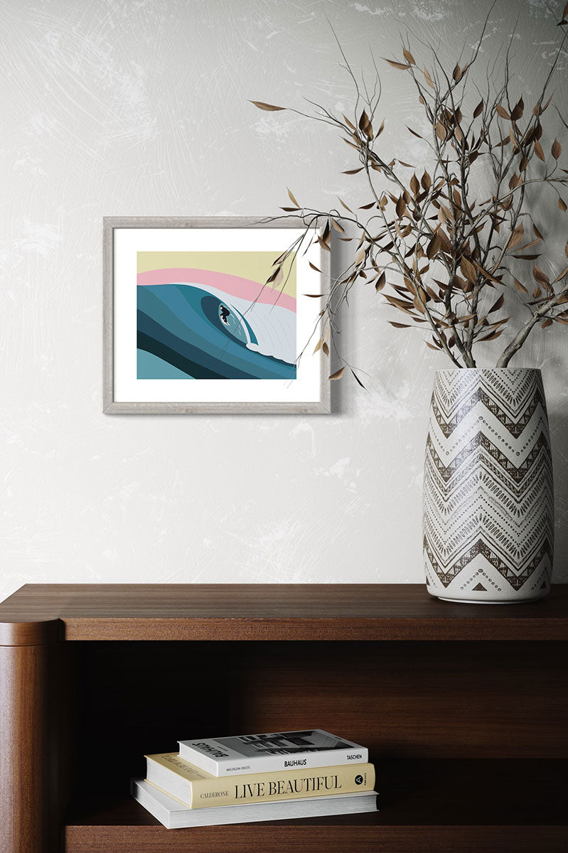 Load image into Gallery viewer, Muted Colors 8" x 10" Art Prints - Sunset Gold Framed
