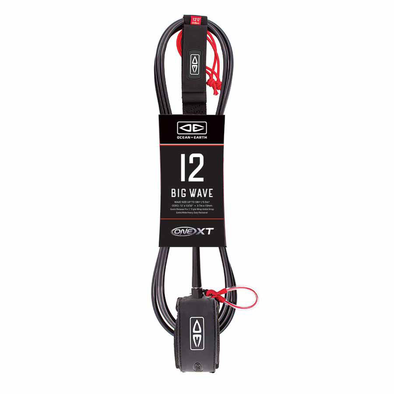Load image into Gallery viewer, Ocean + Earth Big Wave Pin Release One XT 12&#39; Leash - Black
