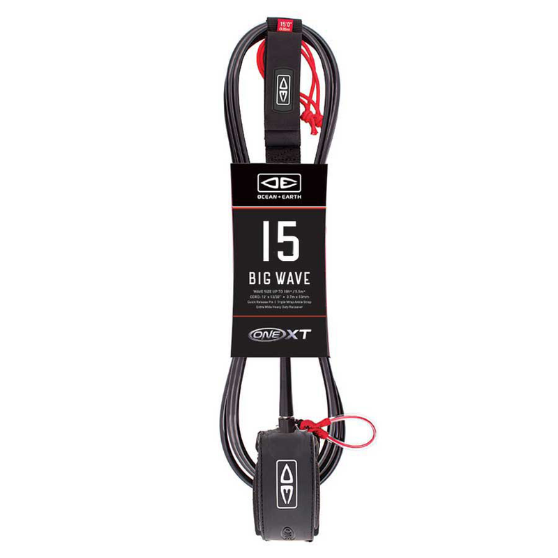 Load image into Gallery viewer, Ocean + Earth Big Wave Pin Release One XT 15&#39; Leash - Black

