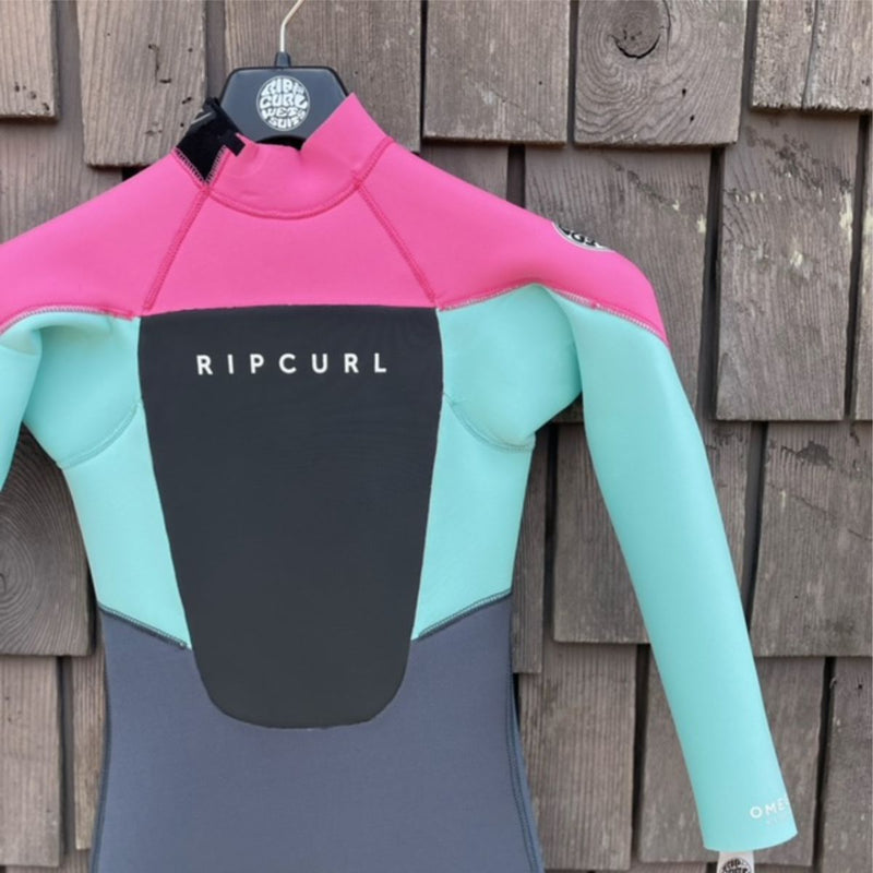 Load image into Gallery viewer, Rip Curl Junior Omega 4/3 Back Zip Kids Wetsuit - Pink / Blue
