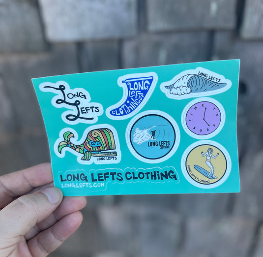 Long Lefts Sticker Card