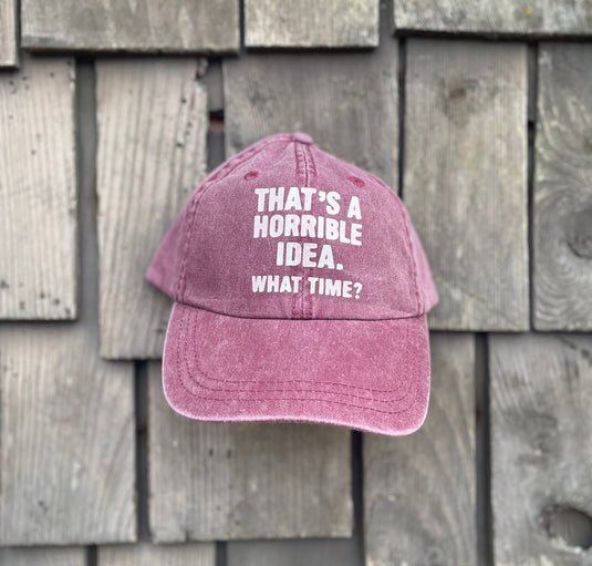 Horrible Idea Curved Bill Hat - Dusty Rose