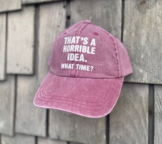 Horrible Idea Curved Bill Hat - Dusty Rose - 2
