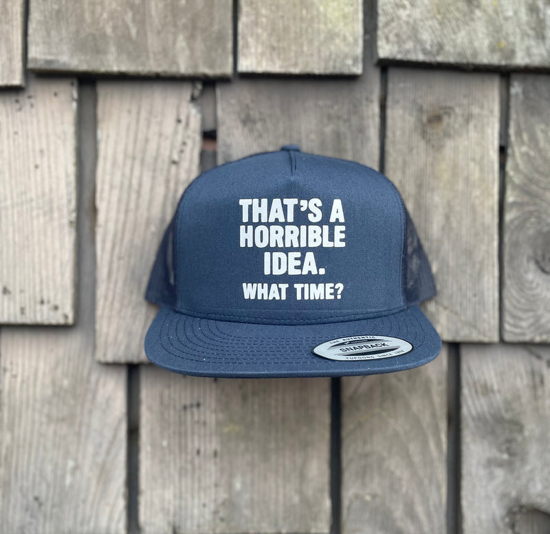 Load image into Gallery viewer, Horrible Idea Trucker Hat - Navy
