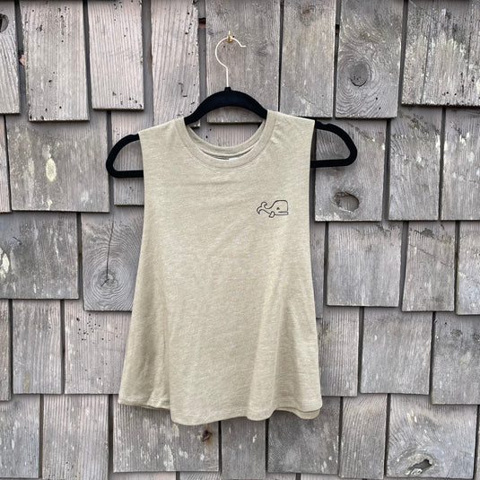 Long Lefts Whale Racerback Cropped Tank