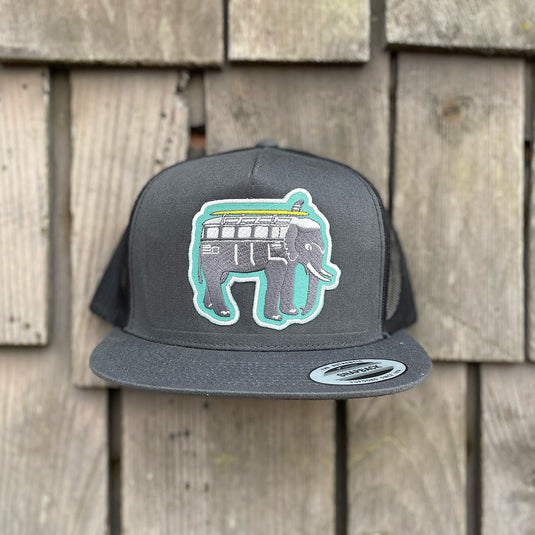 Jonas Draws Elephant Mobile Patch Hat - Charcoal