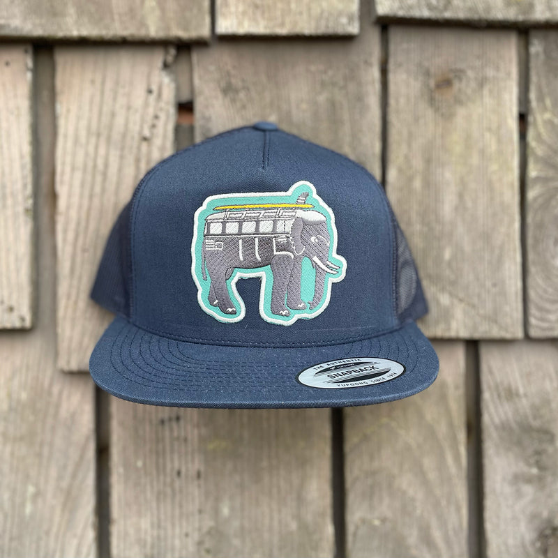 Load image into Gallery viewer, Jonas Draws Elephant Mobile Patch Hat - Navy
