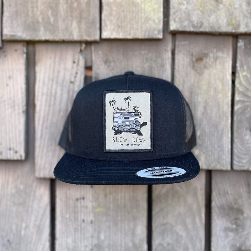 Load image into Gallery viewer, Jonas Draws Slow Down Patch Hat - Black
