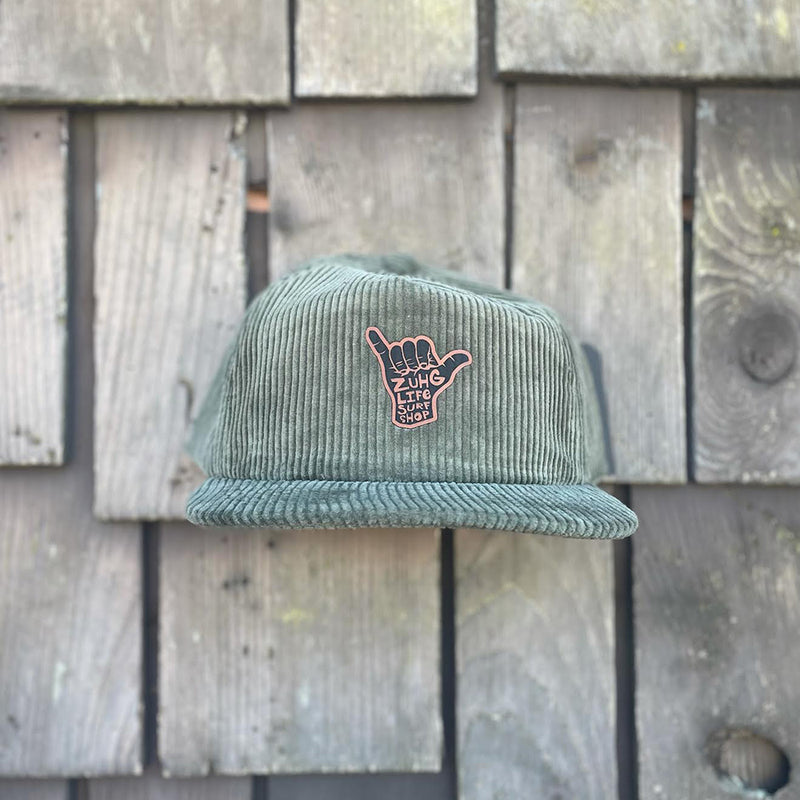 Load image into Gallery viewer, Corduroy Shaka Hat-Green Front
