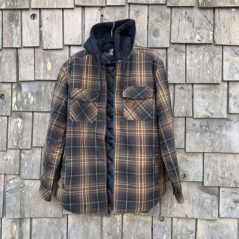 Load image into Gallery viewer, Shaka Flannel Hooded Jacket - Open
