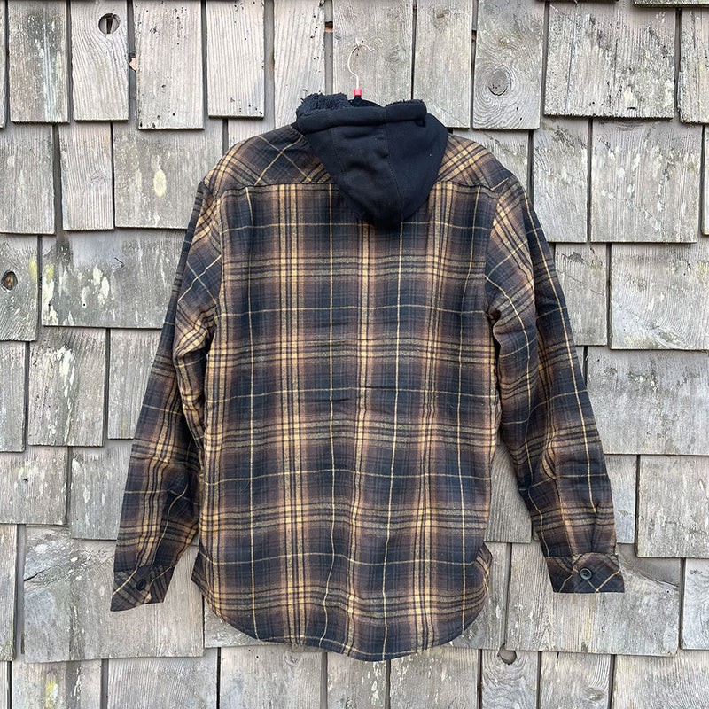 Load image into Gallery viewer, Shaka Flannel Hooded Jacket - Back
