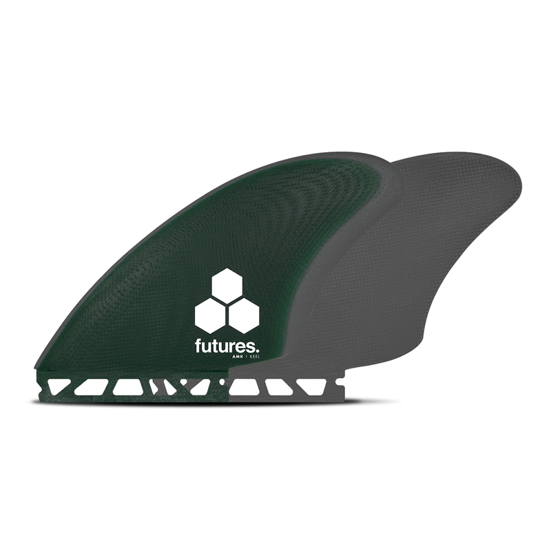 Load image into Gallery viewer, Futures Al Merrick Keel Twin Fin Set - Green / Grey
