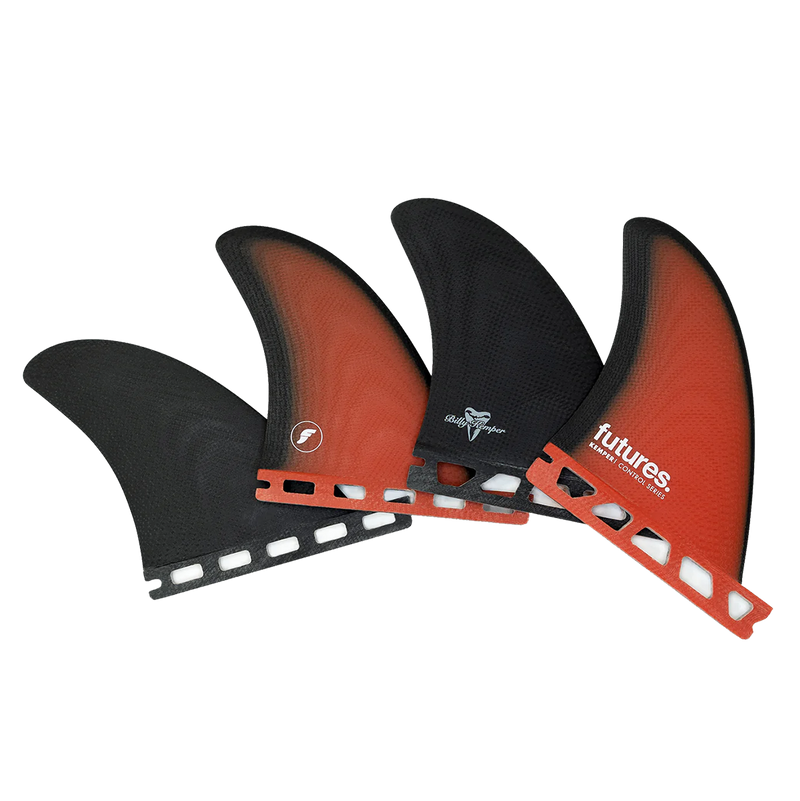 Load image into Gallery viewer, Futures Billy Kemper Quad Fin Set - Red / Black - 2
