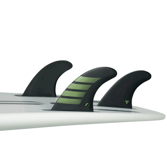 Futures F8 Alpha Large Thruster Fin Set - Carbon / Olive - Thruster