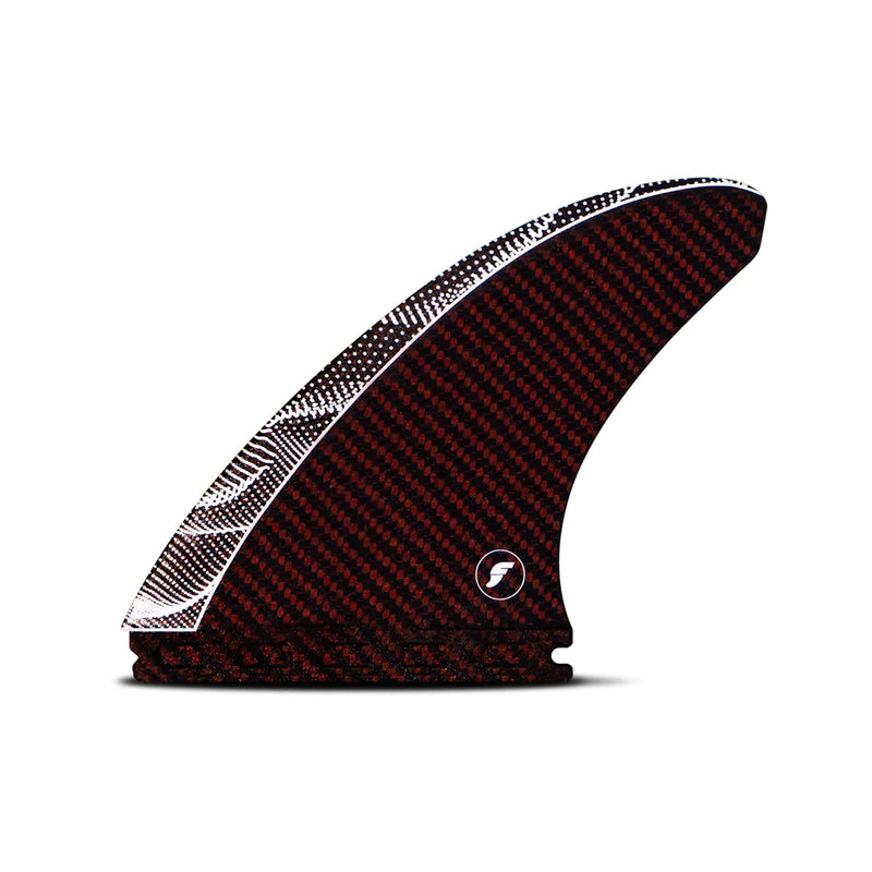 Load image into Gallery viewer, Futures JJF Scimitar Vapor Core Thruster Fin Set - Red - Rear
