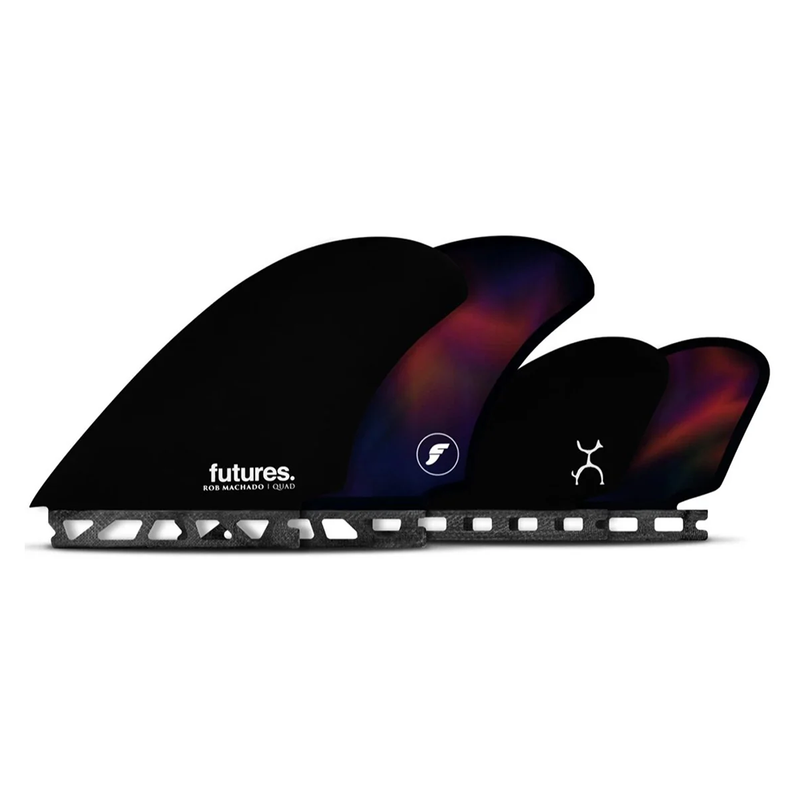 Load image into Gallery viewer, Futures Machado SS Quad Fin Set - Black / Swirl
