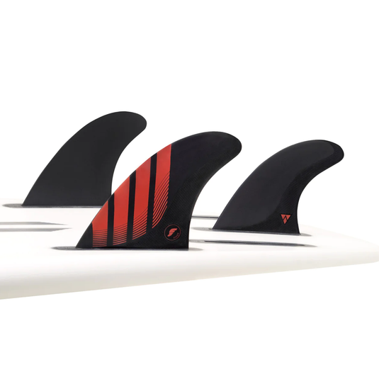 Futures P8 Alpha Large Thruster Fin Set - Carbon / Red - All Fins