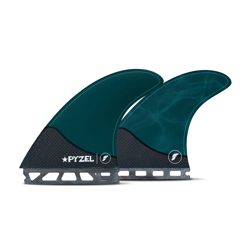 Load image into Gallery viewer, Futures Pyzel Large Thruster Fin Set - Pacific Blue
