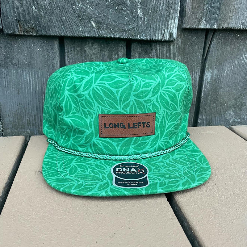 Load image into Gallery viewer, Long Lefts Green Floral Hat-Front
