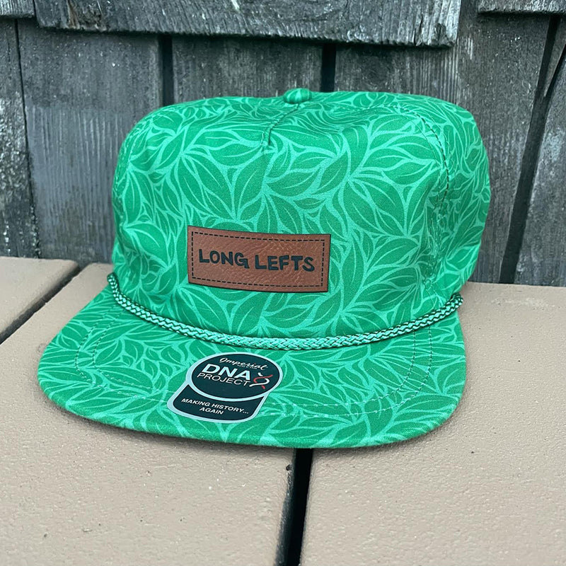 Load image into Gallery viewer, Long Lefts Green Floral Hat-Front

