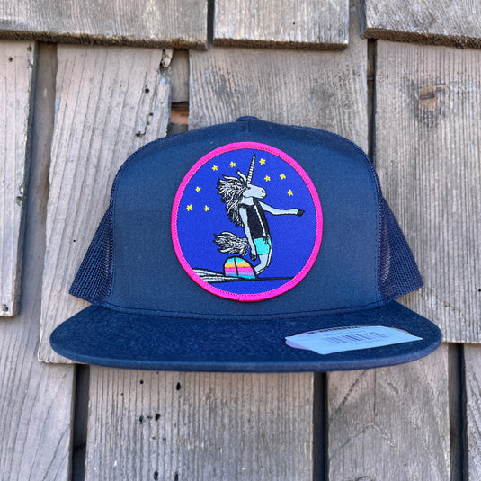 Jonas Draws Surfing Unicorn Patch Hat