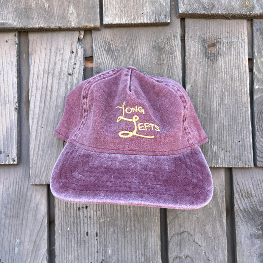 Long Lefts Embroidered Hat - Wine Red