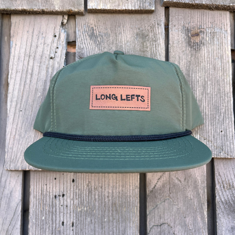 Load image into Gallery viewer, Long Lefts 5-Panel Nylon Patch Hat - Green
