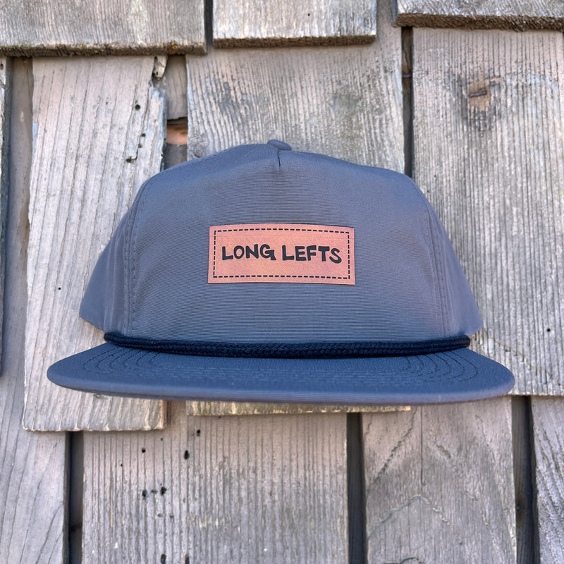 Load image into Gallery viewer, Long Lefts 5-Panel Nylon Patch Hat - Grey
