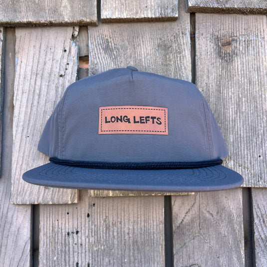 Long Lefts 5-Panel Nylon Patch Hat - Grey