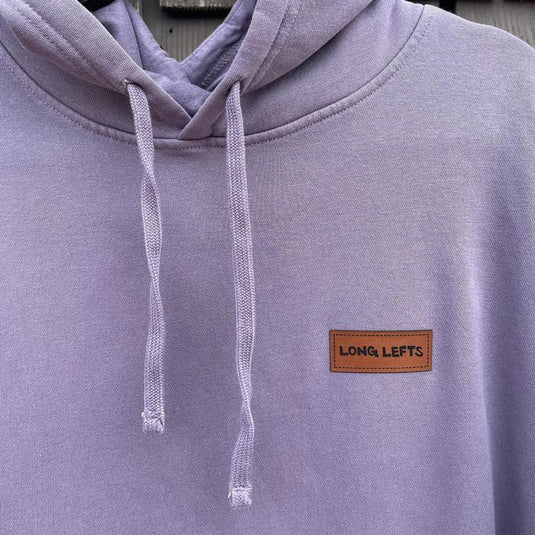 Long Lefts Purple Hoodie - Closeup