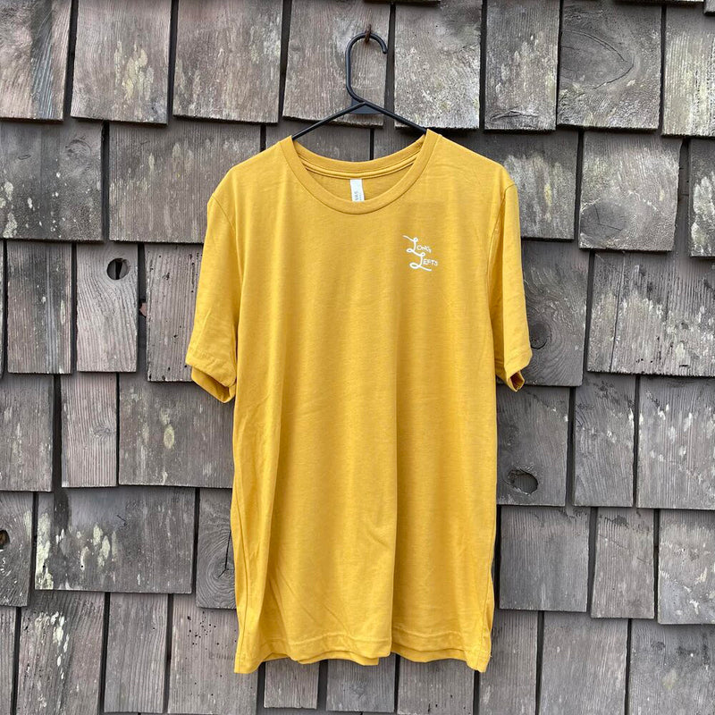 Load image into Gallery viewer, Long Lefts Time To Surf T-Shirt- Back Mustard 
