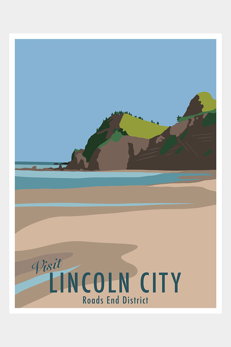 Load image into Gallery viewer, Muted Colors 8&quot; x 10&quot; Travel Art Prints - Lincoln City
