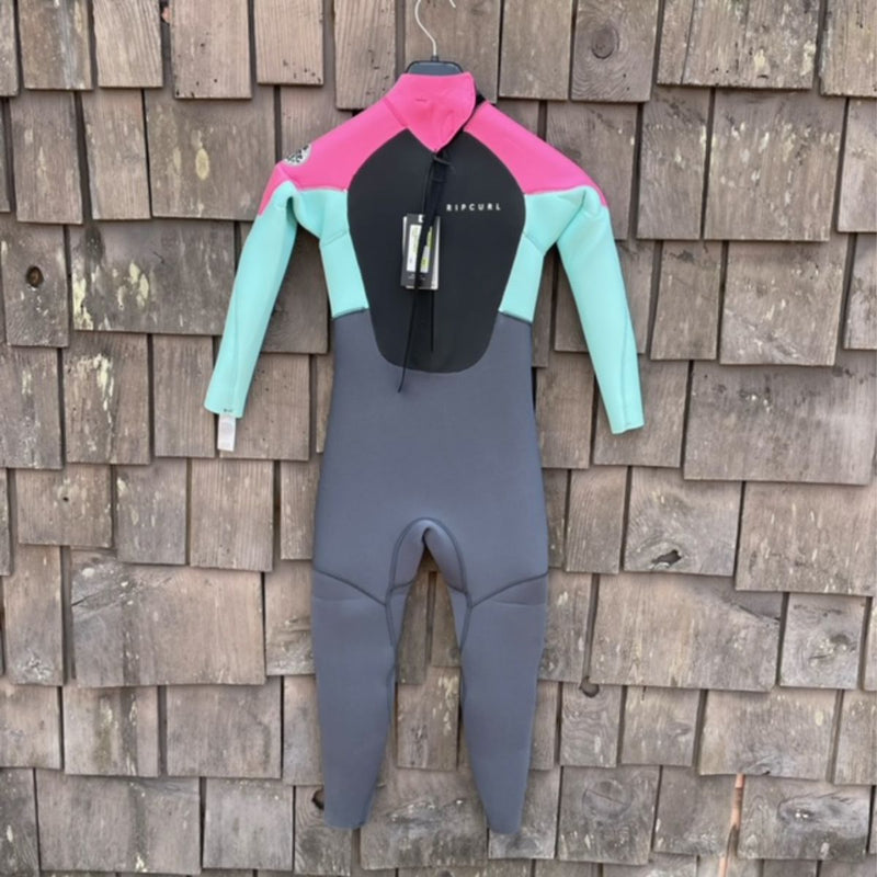 Load image into Gallery viewer, Rip Curl Junior Omega 4/3 Back Zip Kids Wetsuit - Pink / Blue
