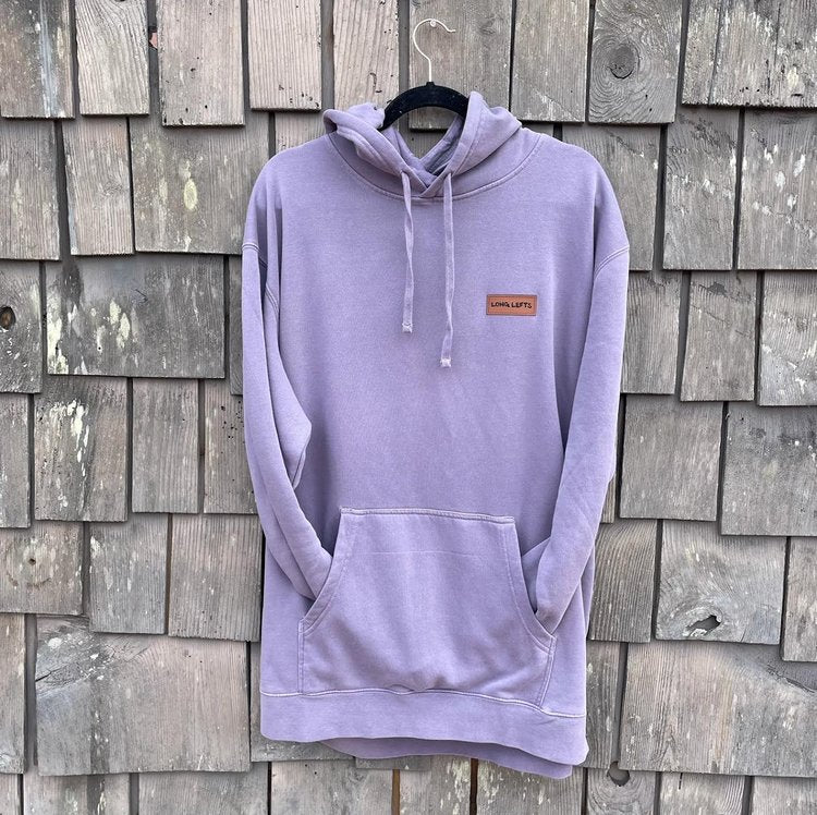 Load image into Gallery viewer, Long Lefts Purple Hoodie - On Hanger
