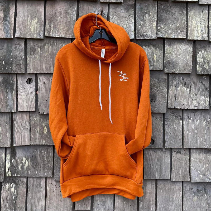 Load image into Gallery viewer, Long Lefts Time to Surf Hoodie-Front burnt orange
