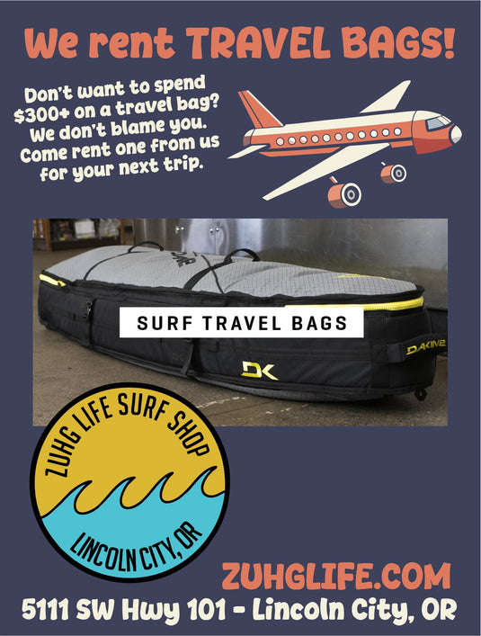 We rent surf travel bags!