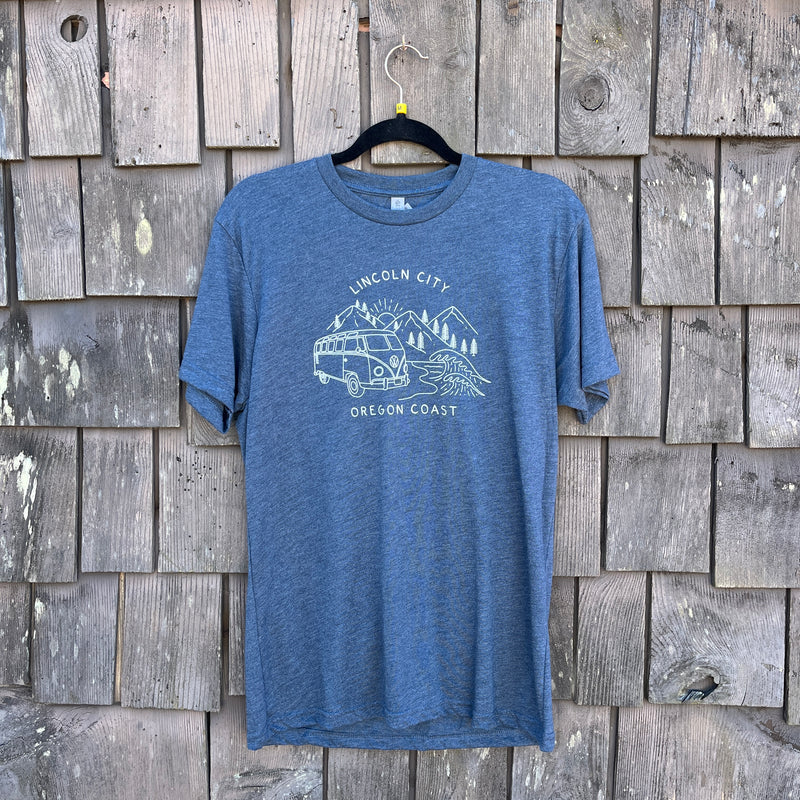 Load image into Gallery viewer, Lincoln City Oregon Coast T-Shirt - Indigo Blue
