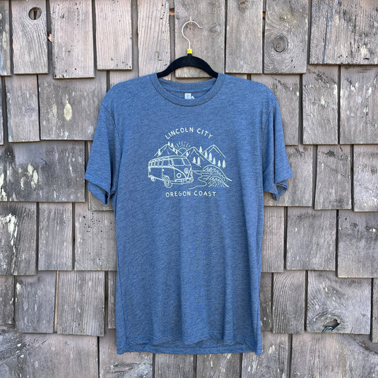 Lincoln City Oregon Coast T-Shirt - Indigo Blue