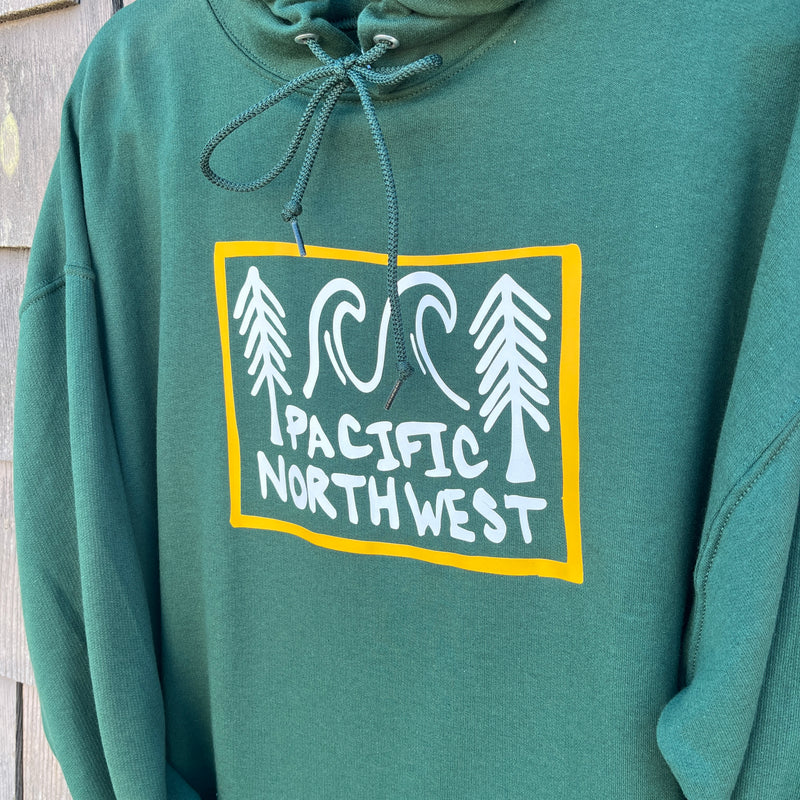 Load image into Gallery viewer, Pacific Northwest Hoodie - Closeup
