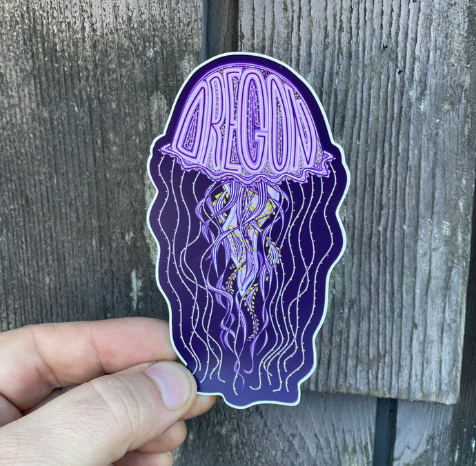 Jellyfish Oregon Sticker