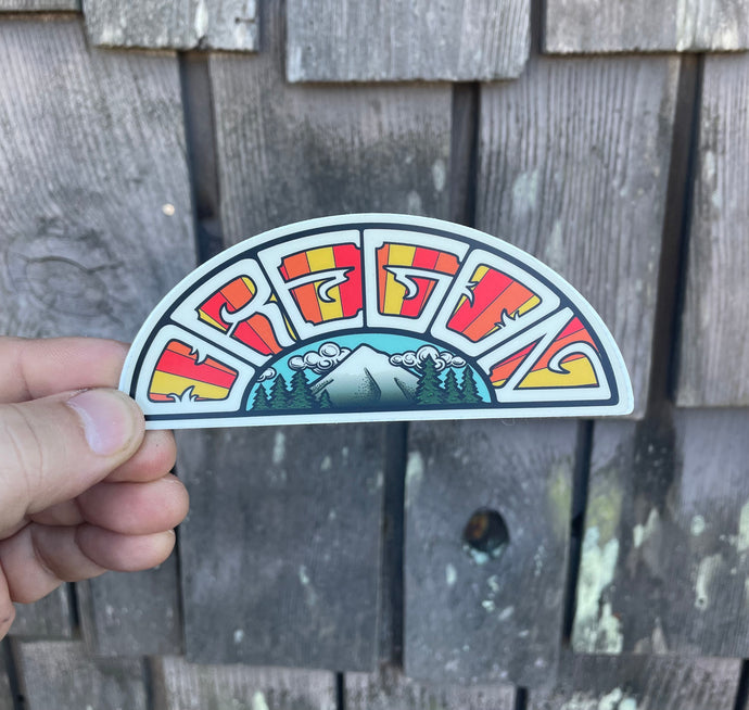 Oregon Half Circle Sticker