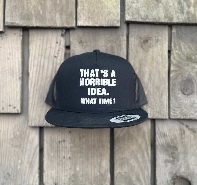Load image into Gallery viewer, Horrible Idea Trucker Hat - Black
