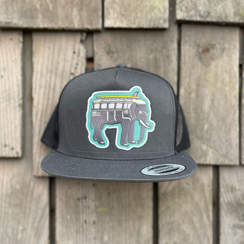Load image into Gallery viewer, Jonas Draws Elephant Mobile Patch Hat - Charcoal
