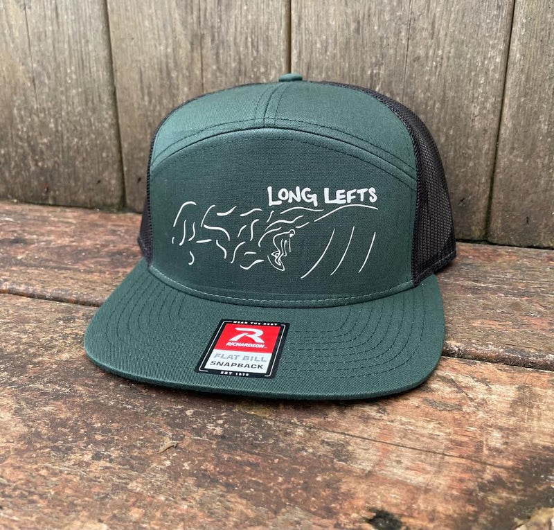 Load image into Gallery viewer, 7 Panel Long Lefts Doodle Hat-Green/Black
