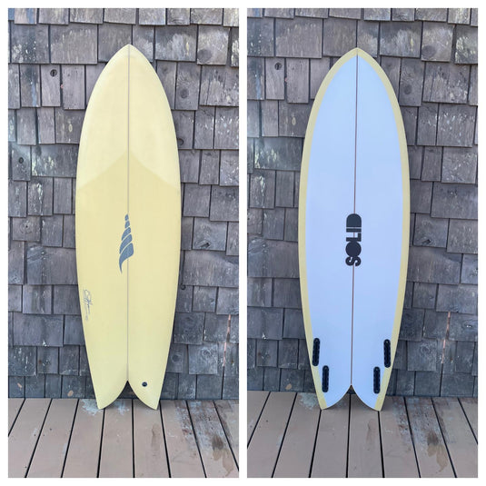5'10" Solid Surfboard - Throwback Fish